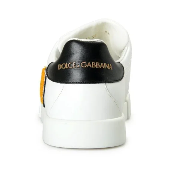 Dolce & Gabbana Men's Portofino 100% Leather Low Top Sneakers Shoes